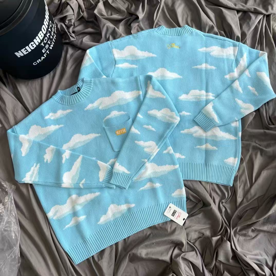 Kith Sweater Knit - 아메리칸 스타일 KITH 심슨 콜라보레이션 루즈