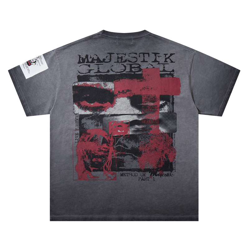 스트리트웨어 브랜드 빈티지 콜라주 그래픽 티셔츠 워시드 - Streetwear Brand With Eye 리뷰 및 가격