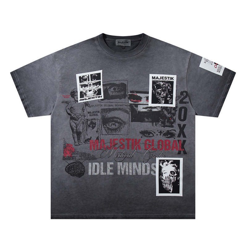 스트리트웨어 브랜드 빈티지 콜라주 그래픽 티셔츠 워시드 - Streetwear Brand With Eye 리뷰 및 가격