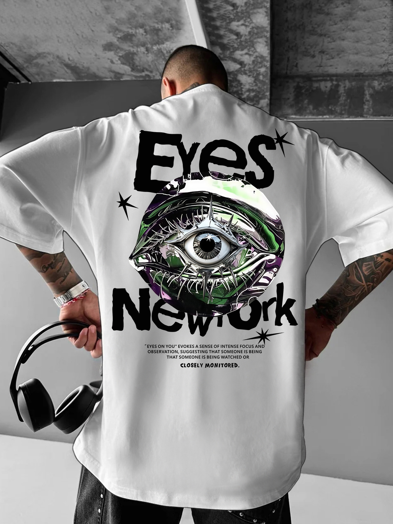 남성용 오버사이즈 뉴욕 고딕 스트릿웨어 티셔츠 브랜드  - Streetwear Brand With Eye 리뷰 및 가격